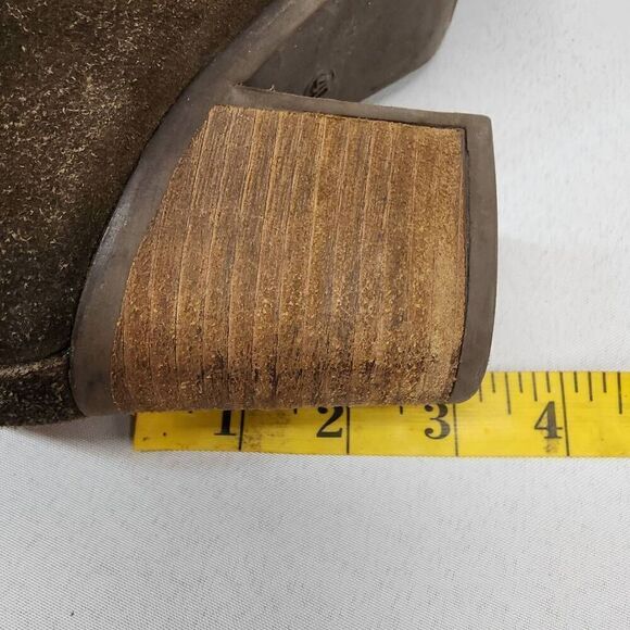 BOS. & CO. Size 40 US 9.5-10 Barlow Suede Slouch Lace Up Rear Side Zipper Ankle - Picture 10 of 11